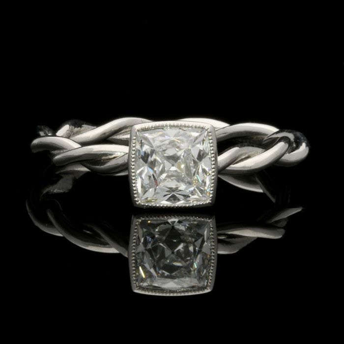 09ct peruzzi cut diamond and platinum ring by hancocks