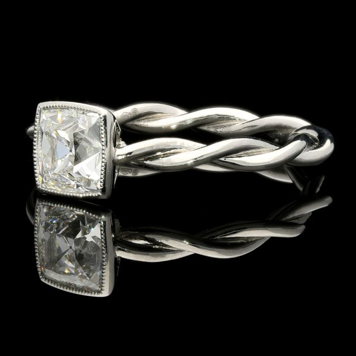 09ct peruzzi cut diamond and platinum ring by hancocks