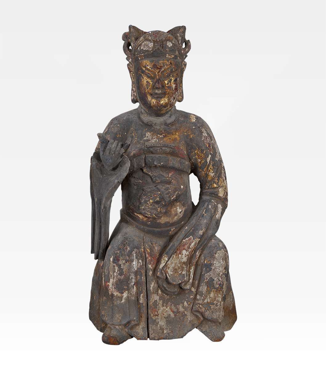 Ancient Chinese wooden sculpture for sale on Luxify