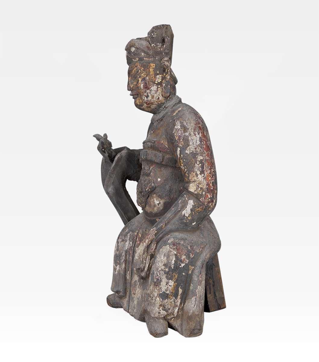 Ancient Chinese wooden sculpture for sale on Luxify