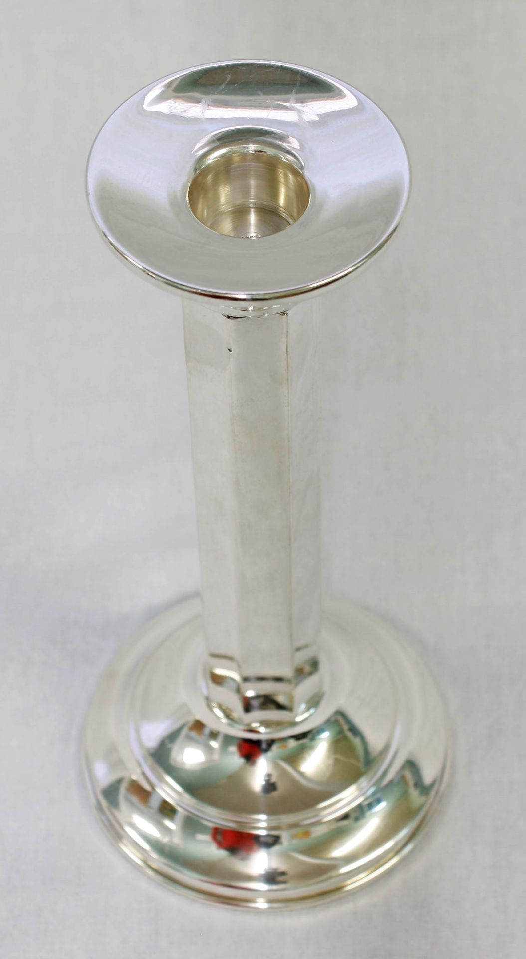 Pair of Art Deco Sterling Silver Candle Holders for sale on Luxify