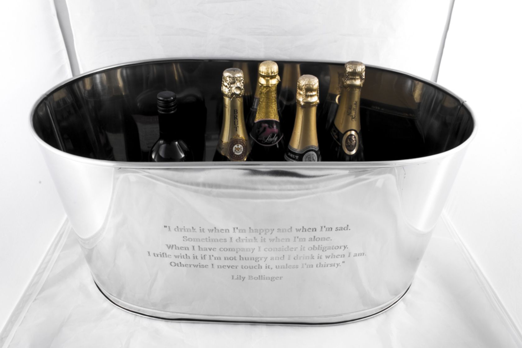 Large 8 Bottle Silver Plated Wine Cooler Ice Bucket for sale on Luxify