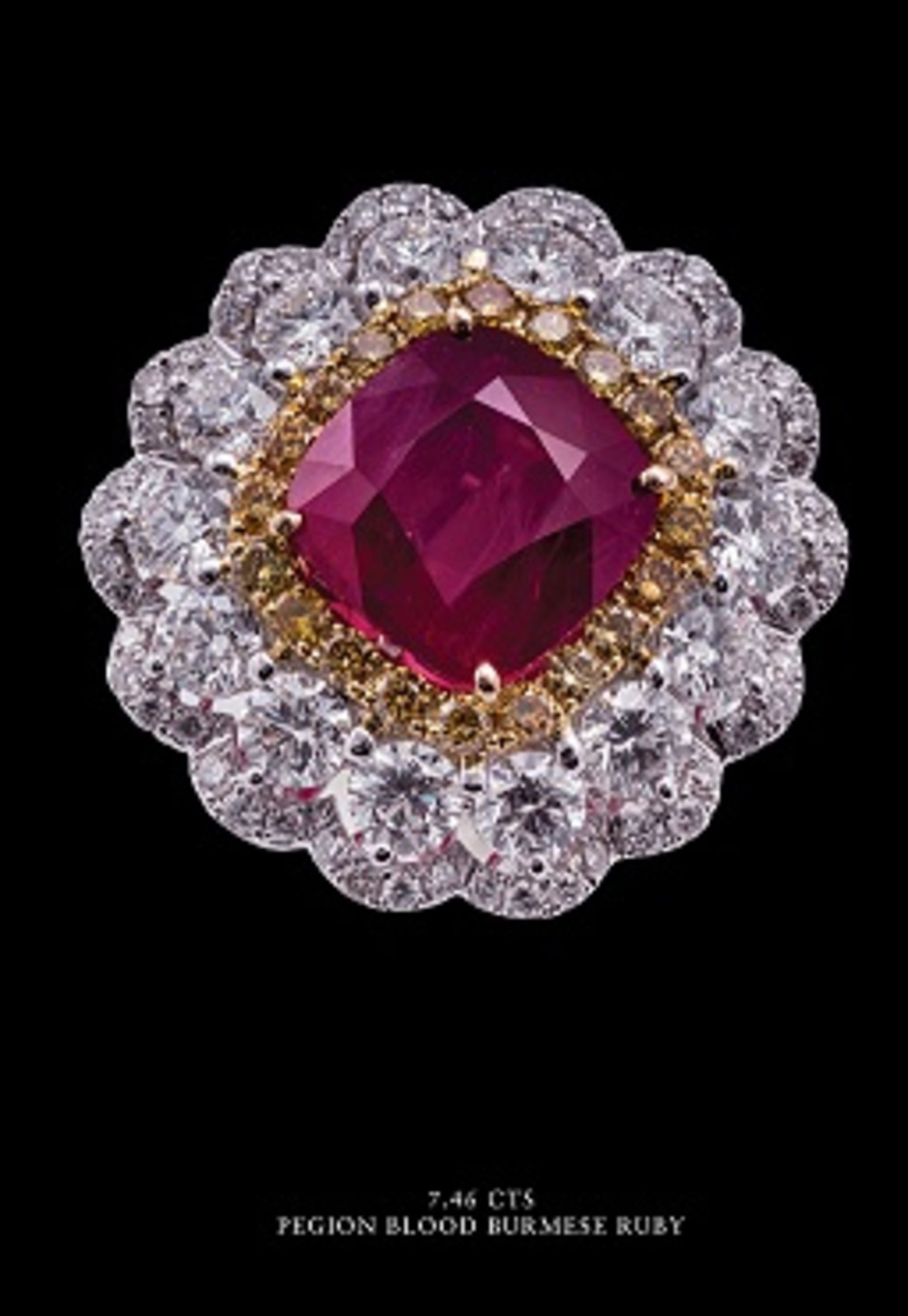 pigeon blood burmese ruby 7.46 ct