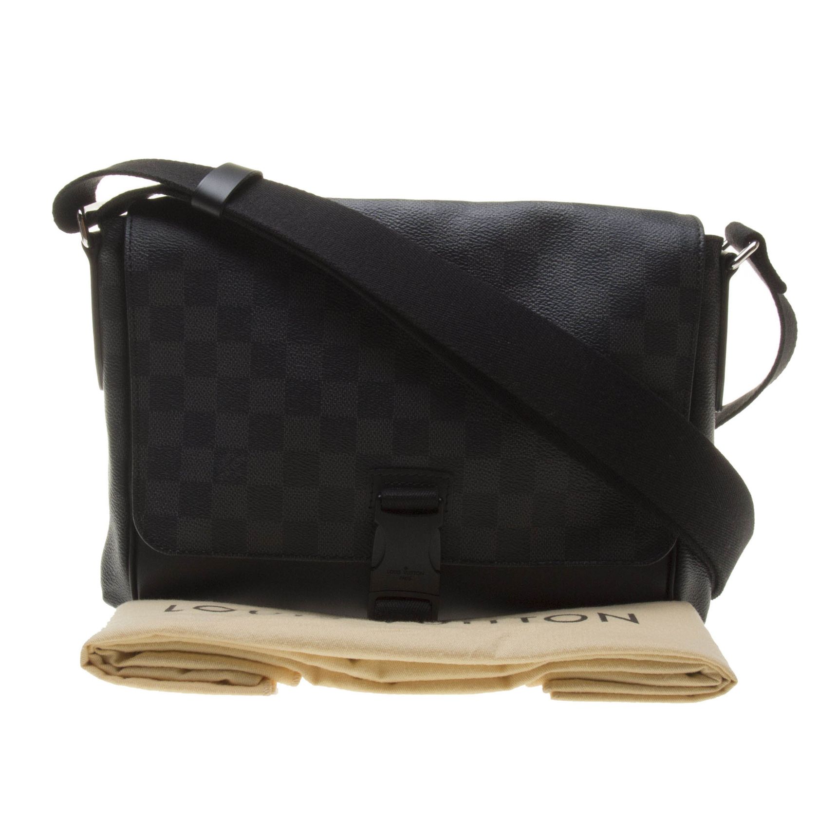 Louis Vuitton N41457 Damier Graphite Canvas Messenger PM Crossbody Bag for sale on Luxify